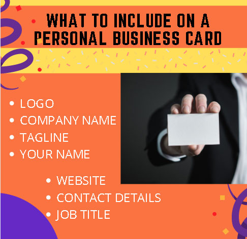 What to include in a personal busines card